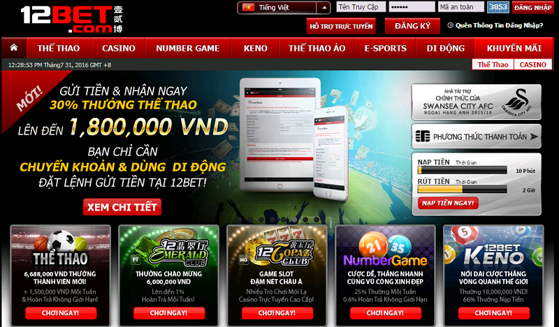 12Bet - Siêu phẩm nhà cái đạt điểm 10 về chất lượng