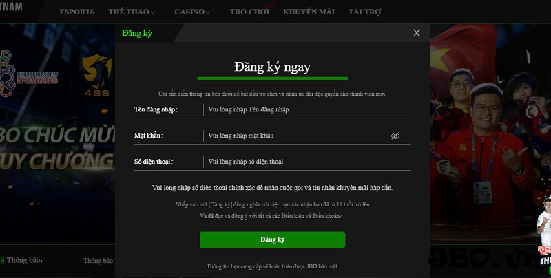 JBO - Sân chơi giải trí Esport tiên phong tại Việt Nam